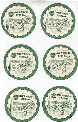Newly listed SIX DRINK COCA COLA COASTERS PLEASE PUT EMPTIES IN THE 
