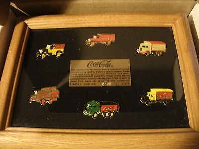 LIMITED EDITION COCA COLA 6 PIN DELIVERY TRUCK SET   ORIGINAL 