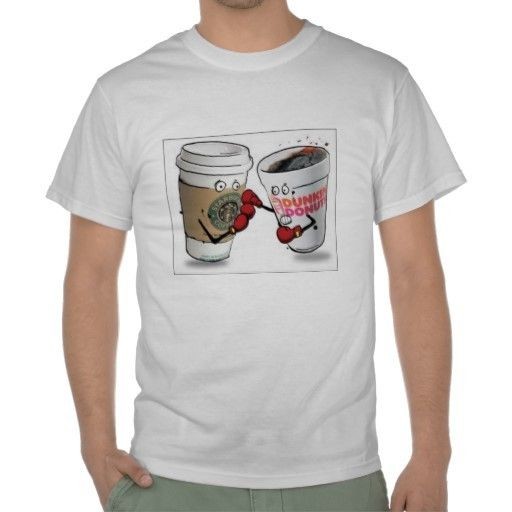 Starbucks vs Dunkin Donuts Tshirt Coffee Humor Funny