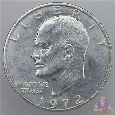 1972 dollar coin in Eisenhower (1971 78)