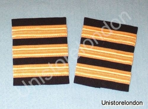 Epaulette Pilot Captain First officer 3 X1/2 gold R140