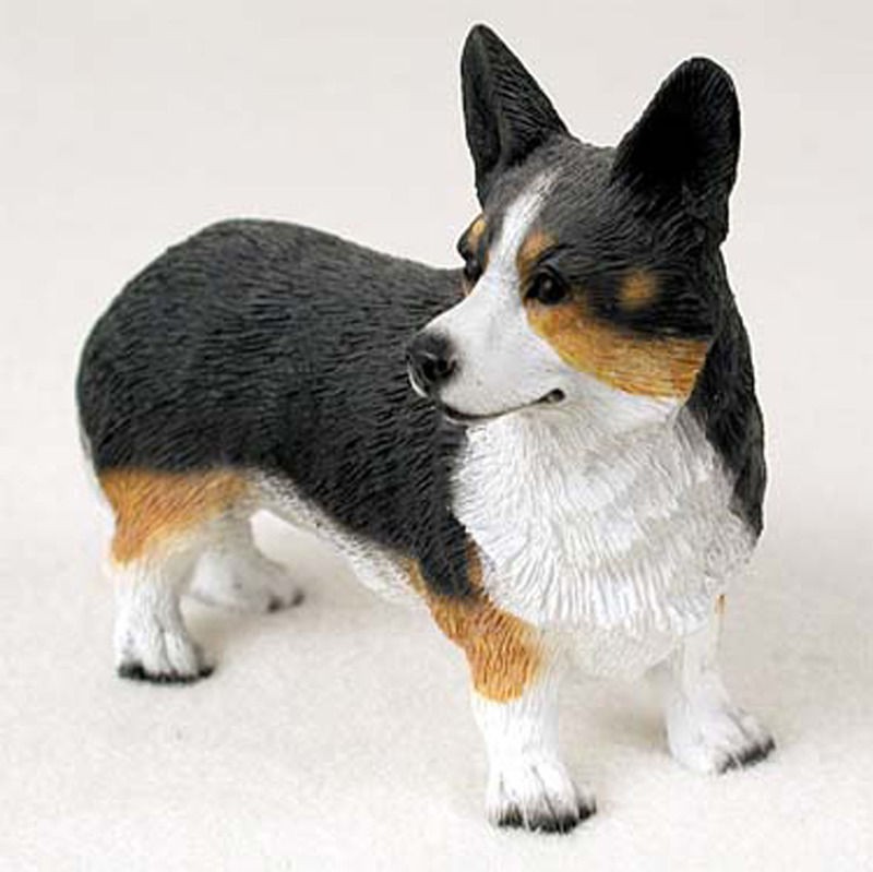 Welsh Corgi Cardigan Hand Painted Collectible Dog Figurine Statue