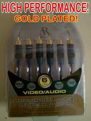 ACOUSTIC RESEARCH. COMPOSITE VIDEO STEREO AUDIO CABLES.