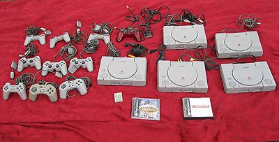 17 PC Lot Vintage Sony Playstation 5 Console SCHP 10 Controller 2 Game 