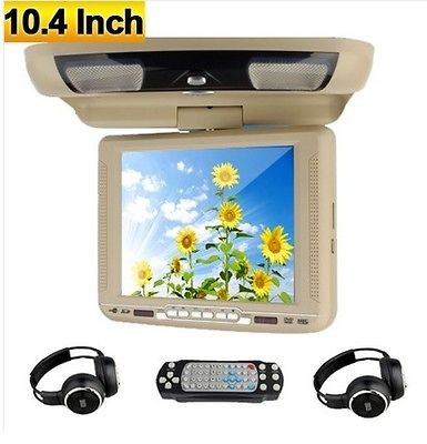 10 inch Car Flip Down Roof Mount Monitor DVD Player Video+Game Remote 