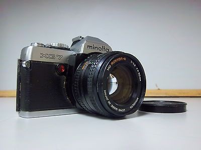 Minolta XG7 Camera with Minolta Lens MD Rokkor X 11.4 f=50mm. Used.