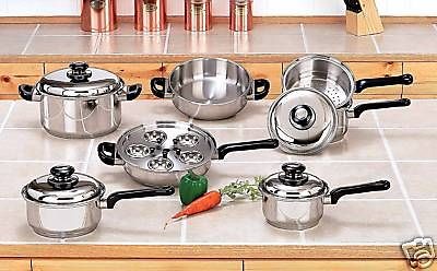 LIFETIMEWARR​ANTY *ELEC.SKILLET,​19PC S.STEEL COOKWARE