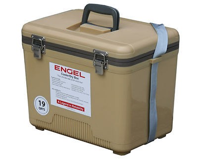 ENGEL COOLER DRY BOX 19 QT COMPACT LIGHTWEIGHT ICE CHEST INJ. MOLDED 