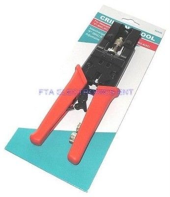   Compression Crimper Tool for Coax RG6 RG59 TV BNC RCA Connectors Plugs