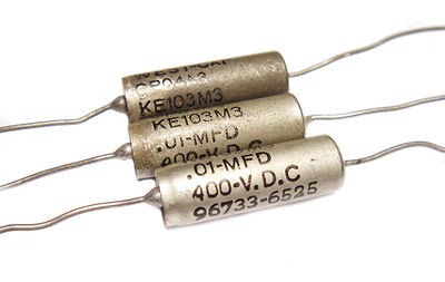 WEST CAP CP04A3 Paper in Oil Capacitors .01uf / 400v x 3pcs. 