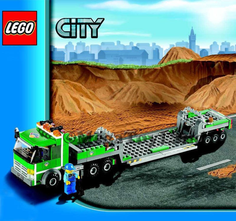 Lego Heavy Load Carrier Truck With Minifigure From Set 7633