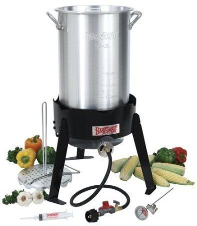   30 Quart Outdoor Turkey Fish Deep Fryer Complete Kit Many Extras