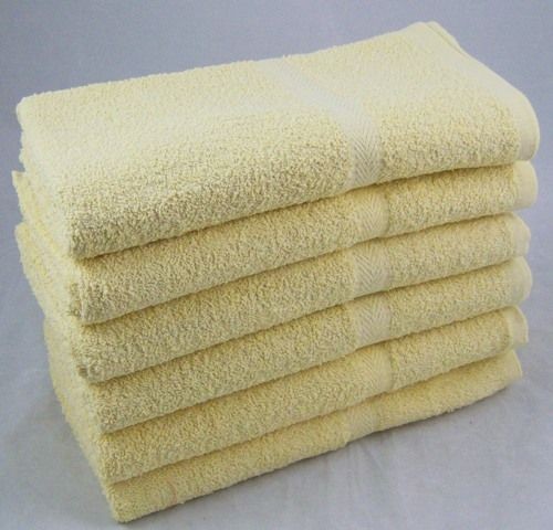   Wholesale Bulk Buy 420 GSM 100% Cotton Budget Bath Towels   YELLOW