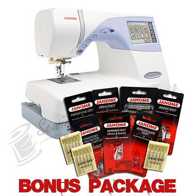 Janome Memory Craft 9500 Computerized Embroidery Sewing Machine + FREE 