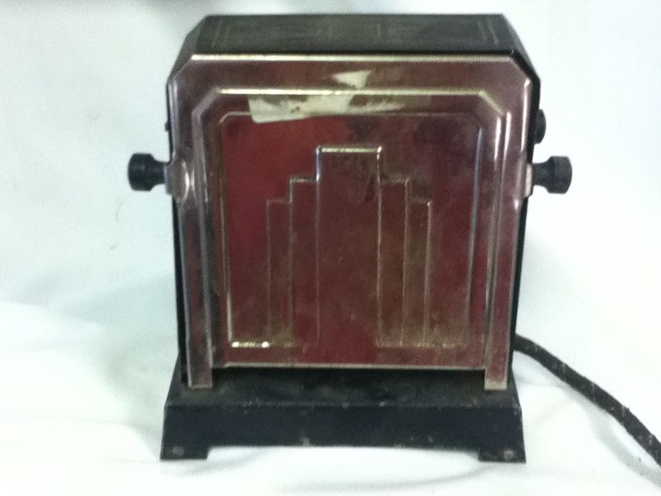 JL9 DECORATOR ANTIQUE VINTAGE METAL TOASTER OLD COLLECTIBLE DECOR 