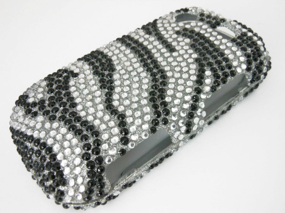 BLING DIAMOND ZEBRA PHONE COVER CASE SAMSUNG MESSAGER TOUCH R630 