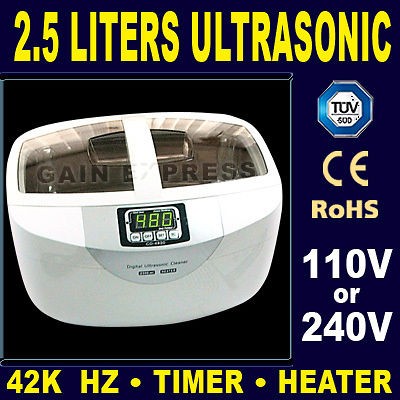 Digital 2.5Liter Ultrasonic Cleaner + Heater Jewellery Medical lab 