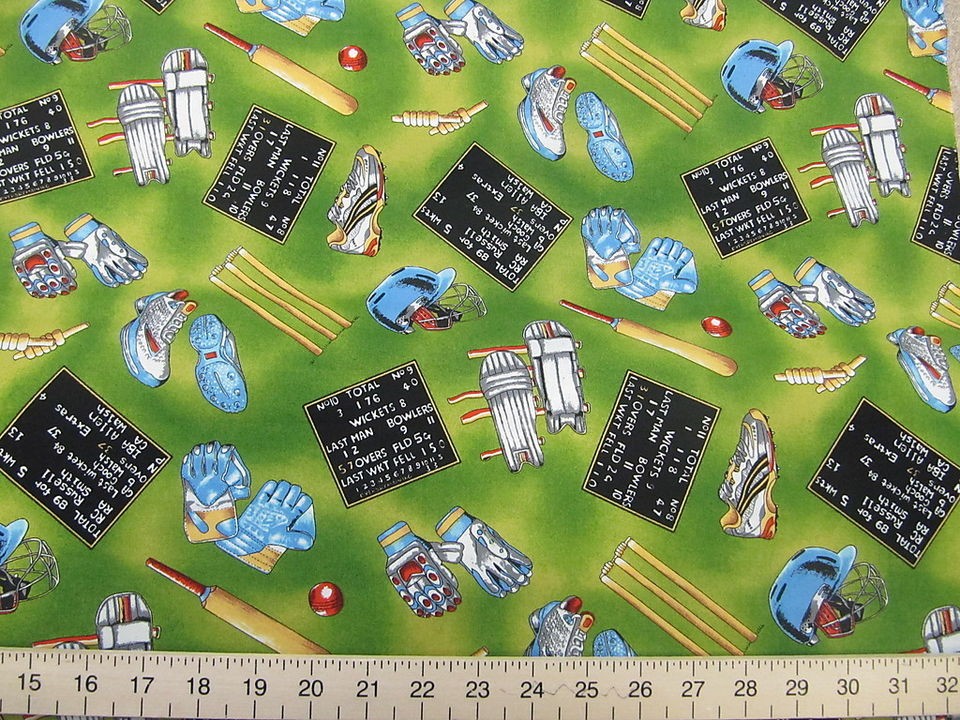 Cricket Equipment Scoreboard Cotton Fabric Patchwork Nutex Metre Or 