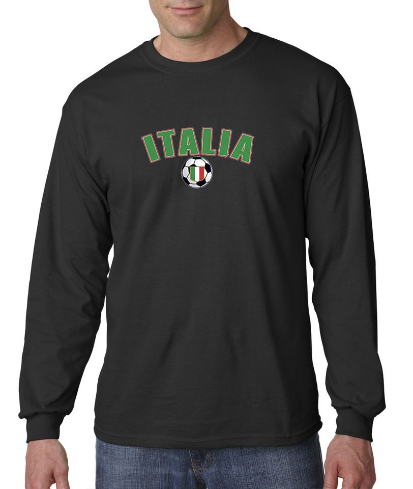 Italy Italia Soccer Football World Cup Italian Long Sleeve Tee Shirt