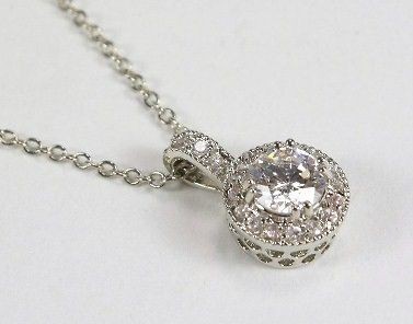 Premier Designs LAURA   Necklace   NEW   Cubic Zirconia   Silver