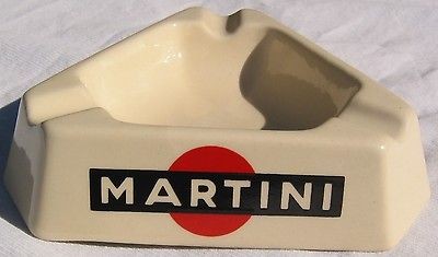 VINTAGE MARTINI CERAMIC ASHTRAY CENDRIER KG LUNEVILLE / FRANCE 60IES 