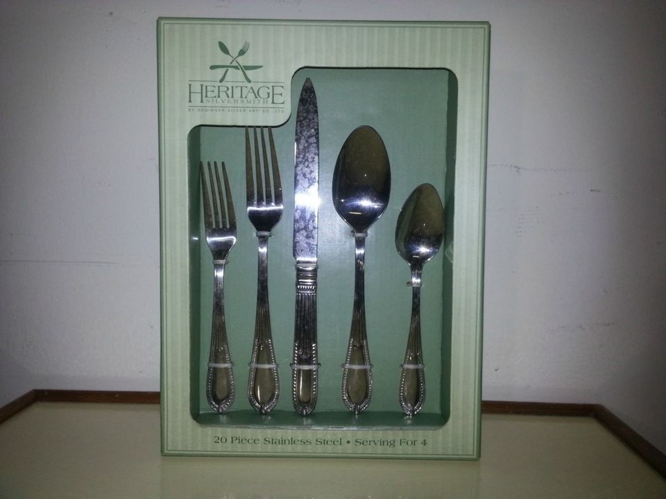 Godinger Heritage Invitation Stainless 20 pc Flatware Set