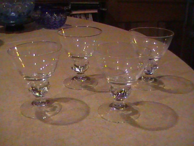 Skruf Crystal 4 Cocktail Goblets Glasses 3 oz