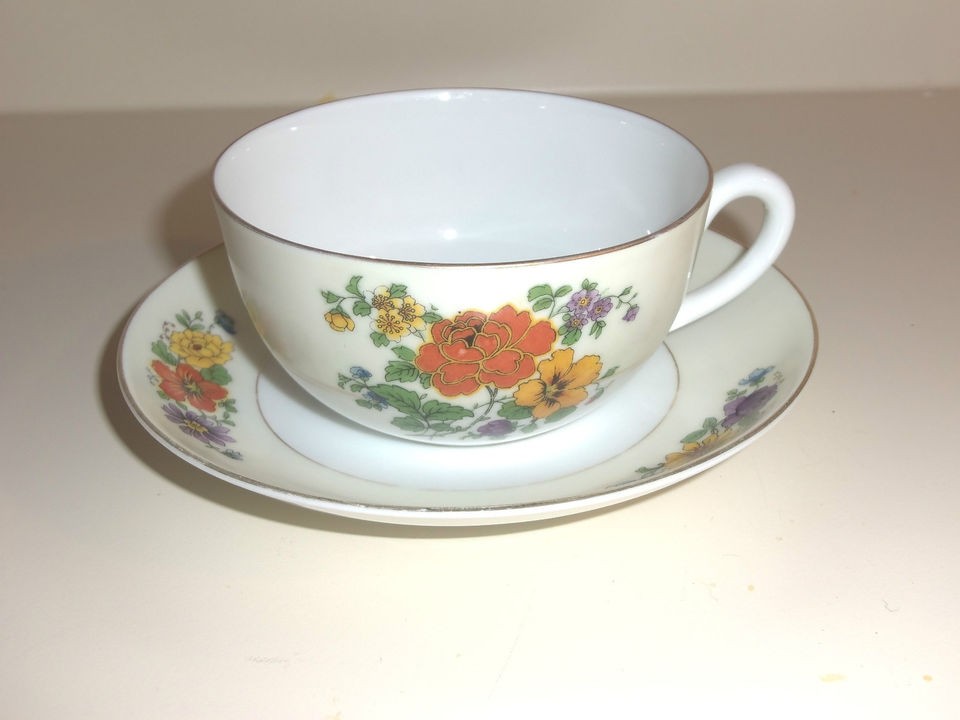 THUN THUNY CZECHOSLOVAKIA TEA CUP AND SAUCER CHINA