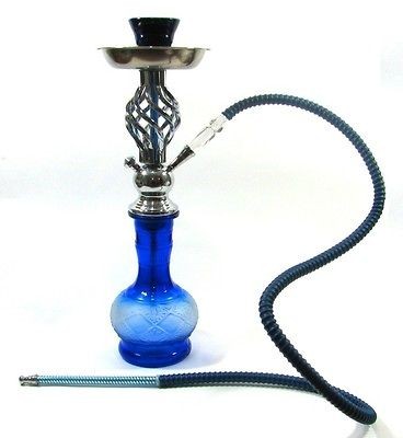 18 WHITE SPIRAL HOOKAH Shisha Pipe Narghile Hooka + 50 Washable 