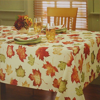 CEDAR BROOK AUTUMN LEAVES FALL TABLECLOTH VARIOUS SIZES AVAILABLE