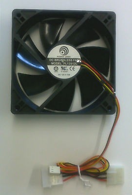 Power Logic 120mm (12cm) Fan PL12S12L. Box of 80pcs