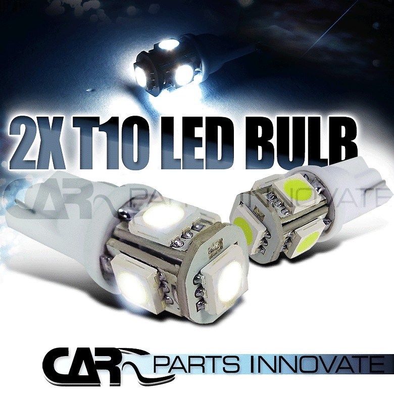 2x 5 LED SMD CAR AUTO LIGHT LAMP T10 168 WEDGE BULB 12V