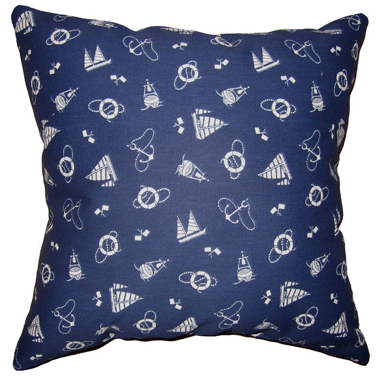 Anchors Away Nautical Themed Lumbar or Square Decorative Throw Pillow