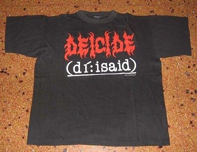 DEICIDE Vintage Concert T Shirt Blue Grape EURO TOUR 1993 To Kill 