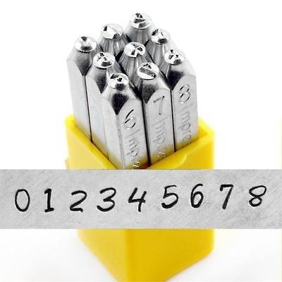 Numbers Design Stamp Set Bridgette 3mm 1/8 Punches Metal Number 