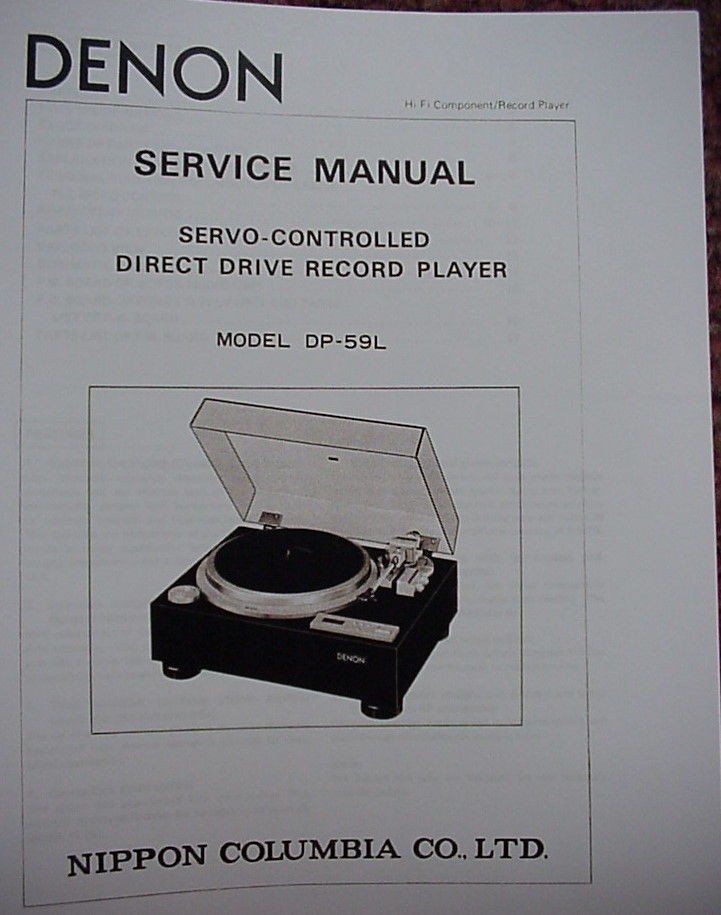 DENON DP 59L TURNTABLE SERVICE MANUAL 18 Pages