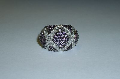 SHOPNBC 14k PURPLE SAPPHIRE & DIAMOND X DESIGNER Ring 3.50 ct Scrap or 