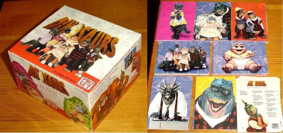 Disneys Dinosaurs 1990s Television Comedy Show Sealed Box of Cards