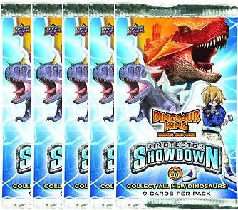 DINOSAUR KING DINOTECH SHOWDOWN BOOSTER PACK (9 CARDS) X5