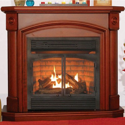 ventless heater fireplace natural gas propane lp mantel zone heating