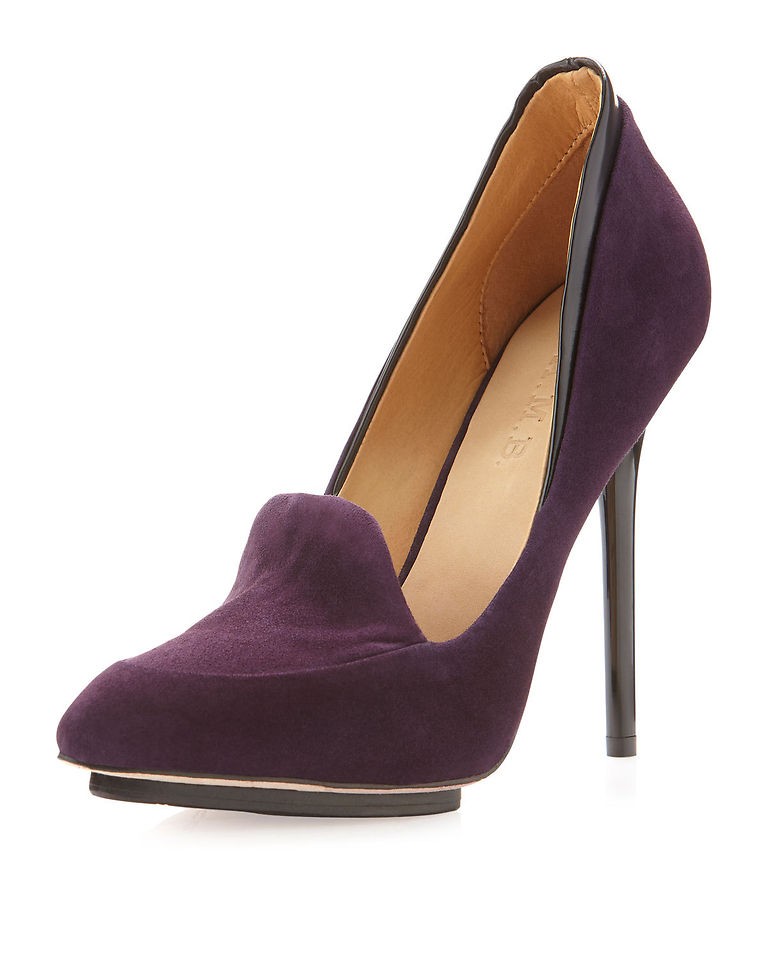 Dice Suede Pump, Plum