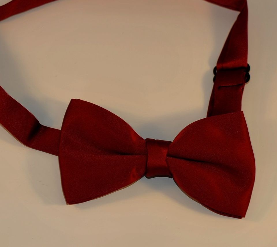 Burgundy Solid Pre tied Bow Tie Tuxedo Wedding Party Formal Dress 2 