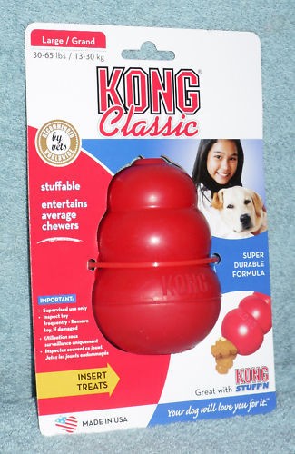 Classic Red Kong Dog Chew Toy Large Lg T1 fast ship