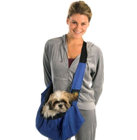 Sling Dog Carrier Blue Nylon Outward Hound Kyjen Slingo Travel Bag 12 