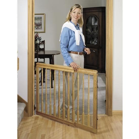   Stair Gate, Natural Oak   Decorative   Quality Dog or Baby Gate