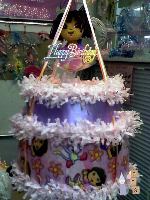 Dora   Two Storey Birthday Pull String Pinata