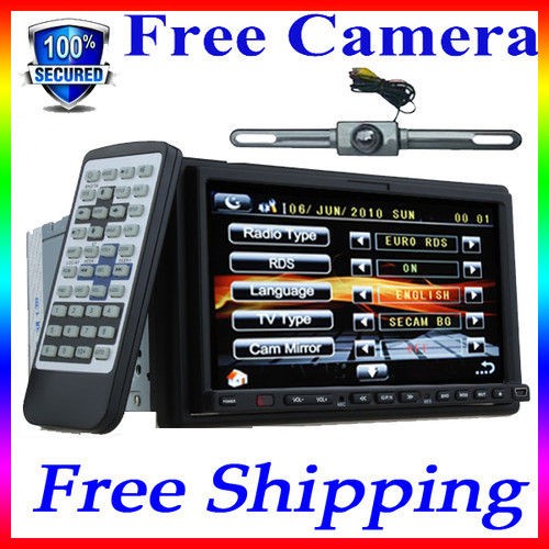 High Res 7 Double 2 Din Car DVD Player Stereo TV IPOD Bluetooth 