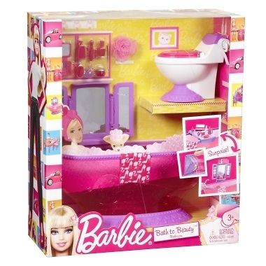 BARBIE BATH TO BEAUTY BATHTUB WITH TOILET & ACCESSORIES *NEW*