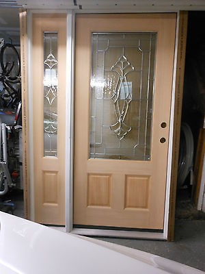 Front Entry Door Jeld Wen Pine Auralast with 1 sidelight on Left