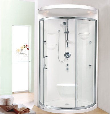 NEPTUNE STELLA 36 x 36 SHOWER UNIT ENCLOSURE BACKWALLS SEAT FOOTREST 